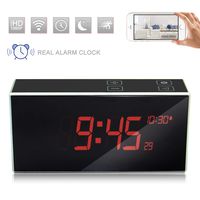 DareTang Hidden Camera Alarm Clock TouchKey WiFi HD 1080P Nanny Cam with Stronger Night Vision 160°Wide-Angle Motion Detection IP Remote Security Spy Camera for Home Office Shop