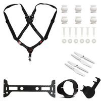 I3ePro Shoulder Strap, Damping Rubber Balls & Anti-drop Pins, Gimbal Guard, Lens Cap, Lens Hood and Quick Release Propellers for DJI Phantom 3 Professional, Advanced, Standard