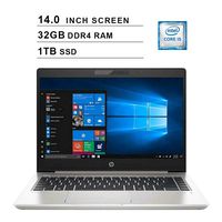2019 Premium HP ProBook 440 14 Inch HD Business Laptop (Intel Core i5-8265U up to 3.90 GHz, 32G DDR4 RAM, 1TB SSD, WiFi, Bluetooth, HDMI, Windows 10 Pro) (Silver)