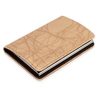 Uxcell Textured Leather Metal Magnetic Business Card Holder