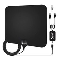 TV Antenna, HDTV Antenna 2019 Upgraded Indoor Digital TV Antenna 120Miles Range with Newset Amplifier Signal Booster, Support 4K 1080P, for HDTV, VHF UHF Freeview Channels 16.5 Ft Longer Coaxi