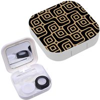 Portable Contact Lens Case Box Travel Kit Mirror + Bottle + Tweezers Container Holder [ Modern Stylish ]
