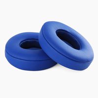 Justfitgear Replacement Protein Leather Ear Pads for Dr. Dre Beats Solo 2.0 3.0 Wired Headphone Headset Earphone (Blue)