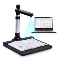 Aibecy Adjustable HD High Speed USB Book Image Document Camera Scanner Dual Lens (10 Mega-Pixel & 2 Mega-Pixel) Max. A3 Scanning Size with OCR Function LED Light for Classroom Office Library Bank