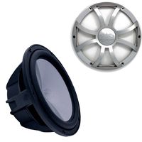 Wet Sounds REVO10HPS4-B Revo High Power 10" Subwoofer with Grill - Black Subwoofer & Silver XS Grill