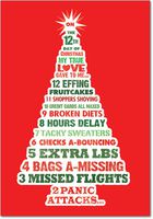 5921 '12 Days of Christmas' - Funny Merry Christmas Greeting Card with 5" x 7" Envelope by NobleWorks