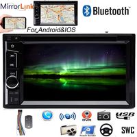 Double Two Din Car Stereo for Chevy Silverado 1500 Truck (2004-2013), Support Bluetooth, Dual System Mirror Link, DVD/CD Player, AM/FM Radio, Subwoofer, AUX, USB, 6.2" Touchscreen, 2Yr Warranty