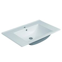 BIG SALE! CE HOME White Ceramic 31-Inch Rectangular Vanity-Top Bathroom Sink Cabinet Sink Thin Edge Basin with Overflow