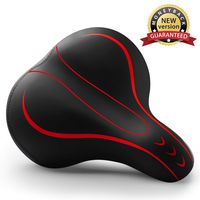 Xmifer Oversized Bike Seat, Comfortable Bike Seat - Universal Replacement Bicycle Saddle - Waterproof Leather Bicycle Seat with Extra Padded Memory Foam - Bicycle Seat for Men/Women