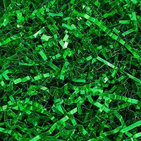 Crinkle Cut Paper Shred Filler (1/2 LB) for Gift Wrapping & Basket Filling - Green Metallic | MagicWater Supply