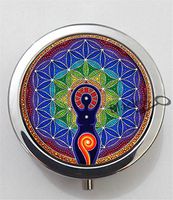 BlackKey Bohemian Pattern 3-Compartment Decorative Pocket Gift Box Case Organizer for Pill, Color 1 -2077