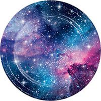 Creative Converting 336039case Galaxy Party Dinner Plates, 9", Purple