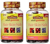 Nature Made Hair Skin And Nails Gummies, Mixed Berry Flavors - 180 Gummies