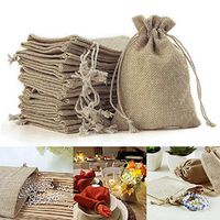 Burlap Gift Bags Small Drawstring Pouch Linen Bags Wedding Favors Mini Burlap Sacks Travel Jewelry Organizer Holiday Treat Candy Bags for Baby Shower Birthday Parties Presents 20PCS 3.5 x 2.8 Inch
