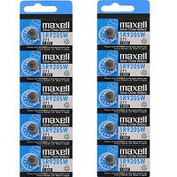 10 Maxell SR920SW Watch Battery Button Cell 371 - 2 Packs of 5 Batteries "New hologram packaging"