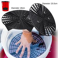 Car Wash Grit Guard Insert Washboard Water Bucket Filter Scratch Dirt Life Helper with 192 Filter Holes Real Paint-saver for Car Auto Washing Cleaning (L (26x26x6cm),Black)