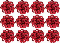 The Gift Wrap Company 4825-03 Decorative Confetti Bows, Medium, Red Metallic
