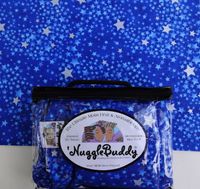 'NUGGLEBUDDY Microwavable Moist Heat & Aromatherapy. Nature's Approach to Pain Relief! Organic Rice Pack. Heating Pad. Beautiful"Star Fusion" Fabric. SWEET LAVENDER Aromatherapy!