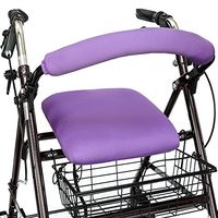 Top Glides"Playful Purple" Universal Rollator Walker Seat and Backrest Covers (Purple)
