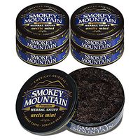 Smokey Mountain Herbal Snuff - Arctic Mint - 5 Cans - Nicotine-Free and Tobacco-Free