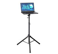 Professional Adjustable 32.3" - 52" Laptop DJ Mixer Tripod Stand | Lightweight & Portable 15.3" x 12.2" Tilted Tri-Pod Tray for Processors, Audio Controllers & Tablets | Raised Edges for Protection