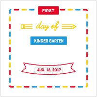 Time Snap First & Last Day of School Milestone Sign, Reusable Photo Prop & Keepsake. Convenient Wheel Design. No Writing Required (Primary Colors)