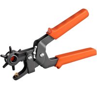 Cosyland Finder Leather Punch Belt Hole Puncher Heavy Duty Leather Hole Punch Plier 6 Hole Sizes