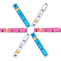 Measuring Tape, Tape Measure for Body 6 Pack Double Scale Measurement Tape for Sewing, Body, Tailor 60 Inch/ 150 cm, White, Blue and Pink