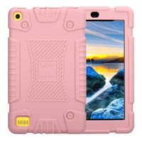 Chezaa for 7" Amazon Kindle Paperwhite,Universal Case Shockproof Anti-Dust Soft Silicone Rugged Cover for Kindle Fire 7 2018/2017/2015 (Pink)