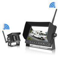 VECLESUS Wireless Backup Camera System for Truck RV Van Parking Safety, 7" Wide LCD Display, IP68 Waterproof, Infrared Night Vision for RV, Box Truck, Travel Trailer, Tractor, Forklift, Boat