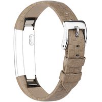 Vancle Compatible with for Fitbit Alta Bands Leather, Adjustable Replacement Accessories Fitbit Alta HR Bands for Women Men (6. Weave Gray)