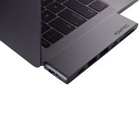 Tovatec Aluminum USB C Adapter Hub for 2016/2017 MacBook Pro 13 and 15 40Gbs Thunderbolt 3, 4k HDMI, Pass-Through Charging, Space Gray, 4.5"