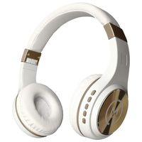 Morpheus 360 Bluetooth Headphones Wireless Headphones Over Ear Headphones Hi-Fi Stereo Soft Comfortable Ear Cups Wireless and Wired Mode White Gold