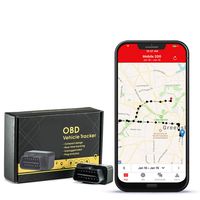 GPS Tracker with no Monthly fee, Realtime OBD GPS Tracker with 1 Year of Service Included - Low Profile Tracker