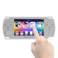 CZT 4.3 inch Touch Screen Handheld Video Game Console 8GB Build in 1200 Games for ps1/arcad/neogeo/cps/flash/gba/fc/gbc/smd/sfc MP3/4 DV/DC Rechargeable Lithium Battery (White)