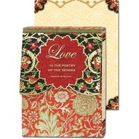 Love is the poetry of the senses Gold Foil Embellished Notepad, One
