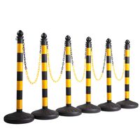 neotheroad Plastic Stanchion Posts Set Queue Line Safety Barrier 6 PCs with 39.4" Chain