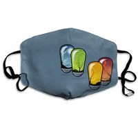 Hateone Unisex Unique Mouth Mask - Artistic Four Seasons Lightbulbs Polyester Anti-dust Masks - Fashion Washed Reusable Face Mask for Outdoor Cycling