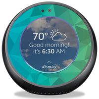 MightySkins Skin Compatible with Amazon Echo Spot - Blue Green Polygon | Protective, Durable, and Unique Vinyl Decal Wrap Cover | Easy to Apply, Remove, and Change Styles | Made in The USA