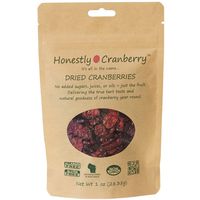 Honestly Cranberry - Unsweetened Dried Cranberries - no added sugars, juices, or oils - Just the fruit. 1 ounce bag
