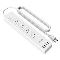 Smart Power Strip, Lefun WiFi Surge Protector Works with Alexa/Google Home and IFTTT, Multiple Outlets Power Cord with 4 Plugs and 4 USB Ports Schedule Function Individual Control