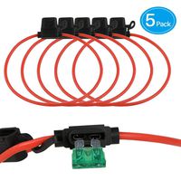BNTECHGO 5 Pack 10 AWG Inline Fuse Holder for 40A ATC/ATO Blade Automotive Fuse