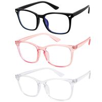 GEKKALE Blue Light Blocking Glasses for Men Women, Anti Blue Light Computer Reading Gaming Glasses, Anti Eyestrain UV Filter Lens Lightweight Frame Eyeglasses (Black/Pink/Transparent)