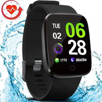 FITVII E-Pro Smart Watch Waterproof Fitness Health Tracker with Heart Rate&Blood Pressure Monitor with SpO2 and Sleep Tracker, Stopwatch Step Counter Color Screen Activity Smartwatch for Women Men