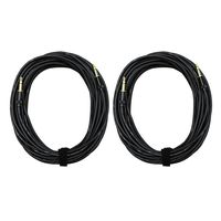 Audio 2000s E08150P2 1/4" TRS to 1/4" TRS 50 Feet Audio Cable (2 Pack)