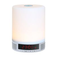 KOBWA LED Bluetooth Speaker,All-in-1 Dimmable Night Light Table Lamp with Portable Bluetooth 4.0 Speaker, Alarm Clock,LED Time Display, Hands-Free Speakerphone with Mic,Support TF Card