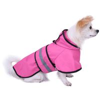 HDE Dog Raincoat Hooded Slicker Poncho for Small to X-Large Dogs and Puppies (Pink, Small)