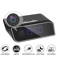 YASSUN Spy Clock Camera, 1080p VCR Wi-Fi IP Wireless Hidden Camera, for Indoor Real-Time Security Monitoring, Motion Detection Clock Camera