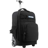 WEISHENGDA 18 inches Wheeled Rolling Backpack for Adults and School Students Books Travel Bag, Black