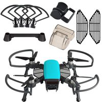 KUUQA 5 Pcs Accessories Kits Compatible with Spark, Including 2 in 1 Propeller Guard with Foldable Landing Gear, Gimbal Camera Guard, Lens Hood, Finger Guard Board, Joystick Protecto